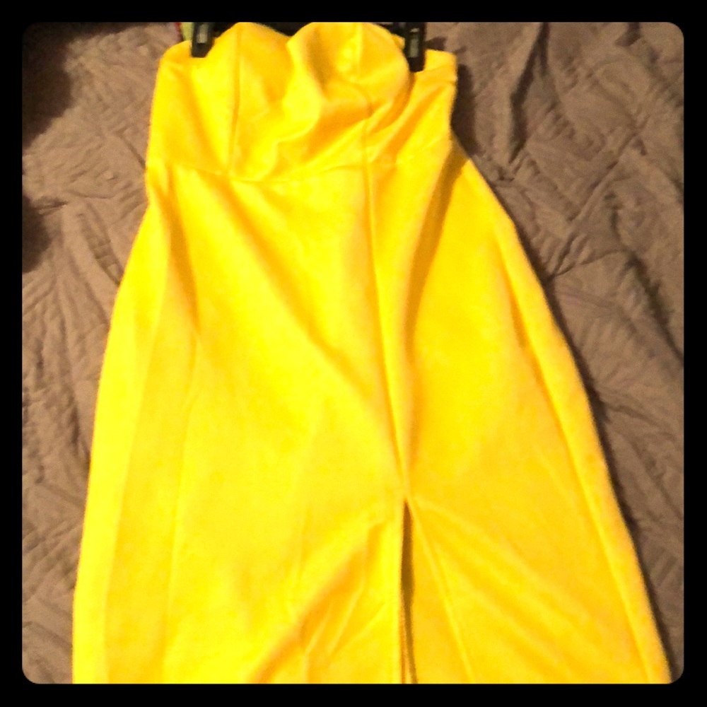 Yellow Body halter top dress